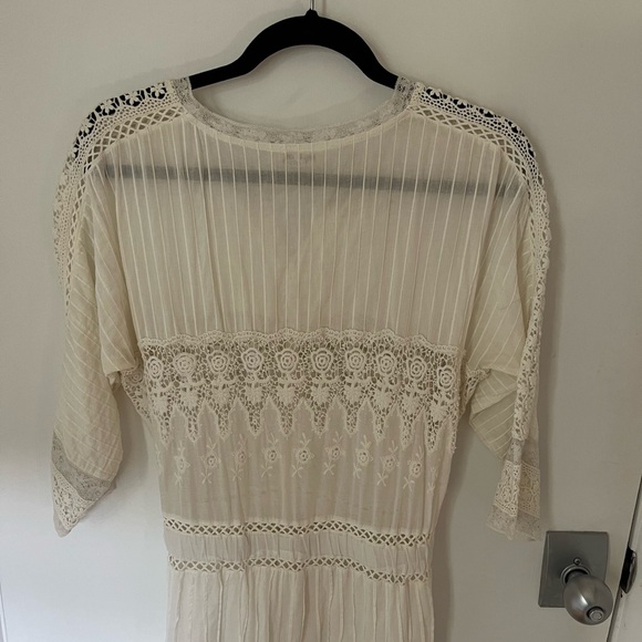 Classic Love Shack Fancy Long Lace Dress - size L - Picture 5 of 6